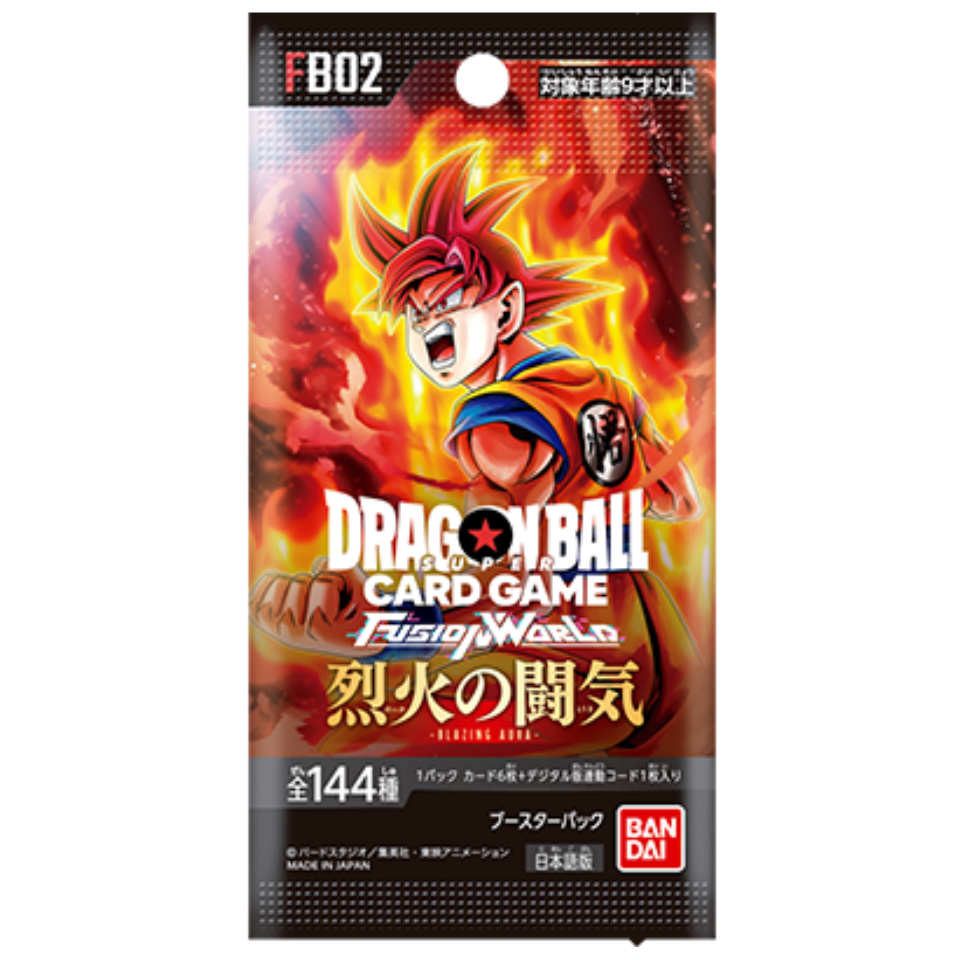 【FB02】BANDAI DRAGON BALL Card Game Fusion World Booster Pack "Blazing Aura" Box Japanese